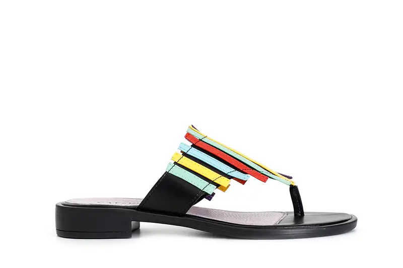 CafèNoir infradito con tomaia multi listini multicolor