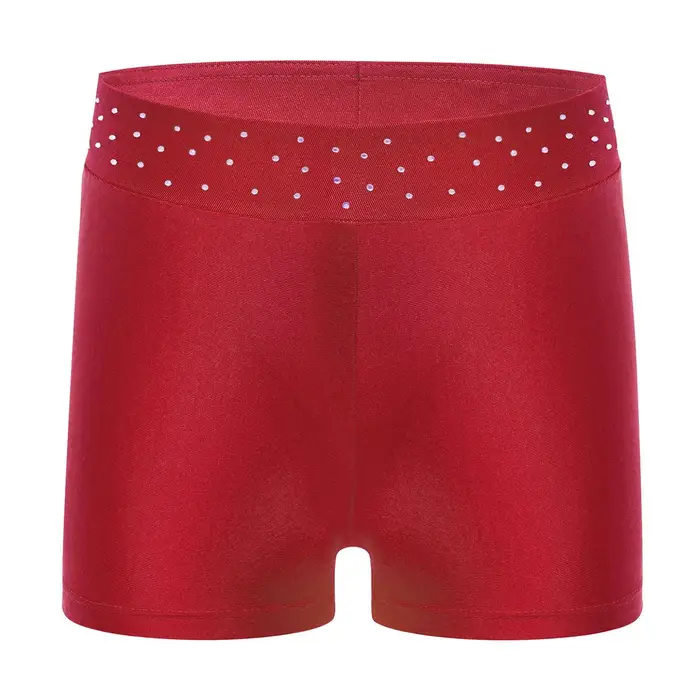 inhzoy Pantaloncini da Bambina Paillettati con Elastico in Vita e Strass Lucenti Abbigliamento Sportivo per Allenamento e Palco 11-12 Years