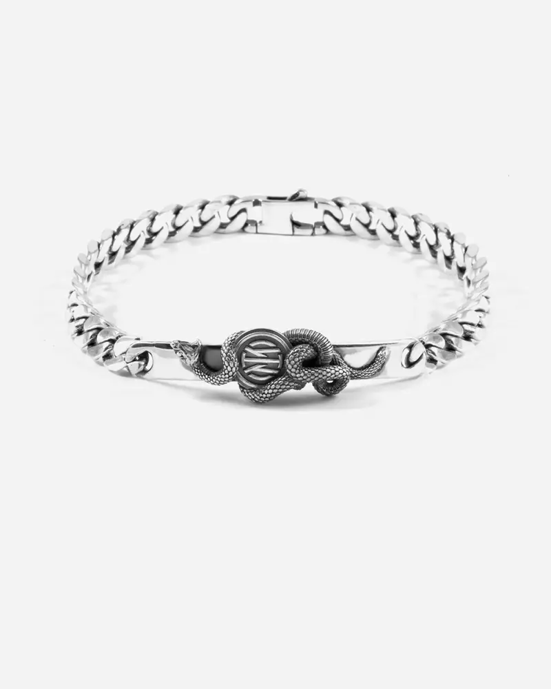 Bracciale Targa Grumetta Biscione Inter X Nove25 Brunito Lucido
