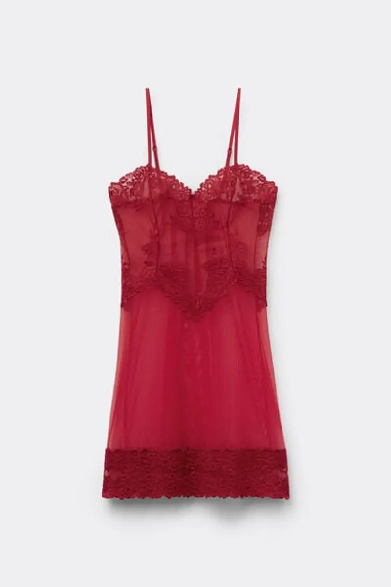 Intimissimi Baby-doll Pretty Flowers Donna Rosso