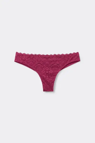 Intimissimi Brasiliana in Pizzo e Microfibra Donna Rosa
