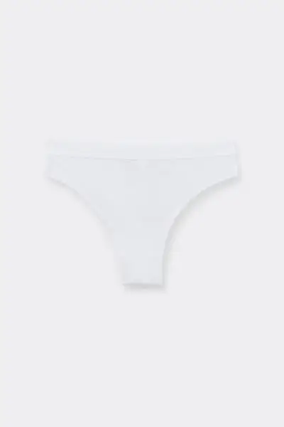 Intimissimi Brasiliana Vita Alta in Cotone Donna Bianco