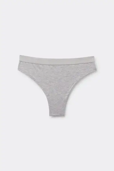 Intimissimi Brasiliana Vita Alta in Cotone Donna Grigio