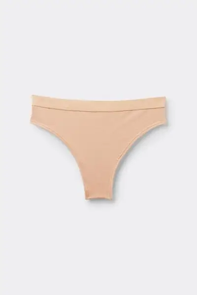 Intimissimi Brasiliana Vita Alta in Cotone Donna Naturale