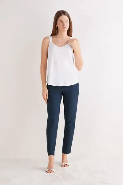 Intimissimi Canotta in Cotone e Seta Piquet Donna Bianco