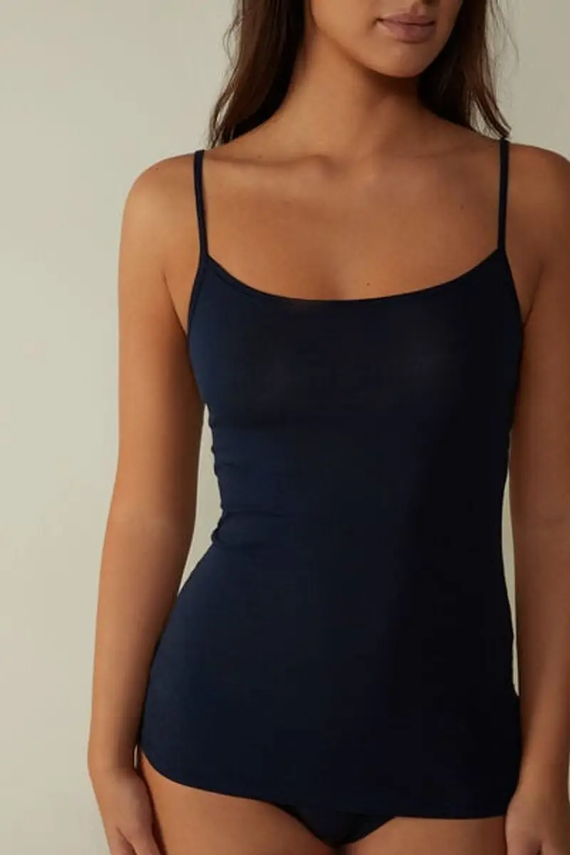 Intimissimi Canotta in Cotone Ultrafresh Donna Blu