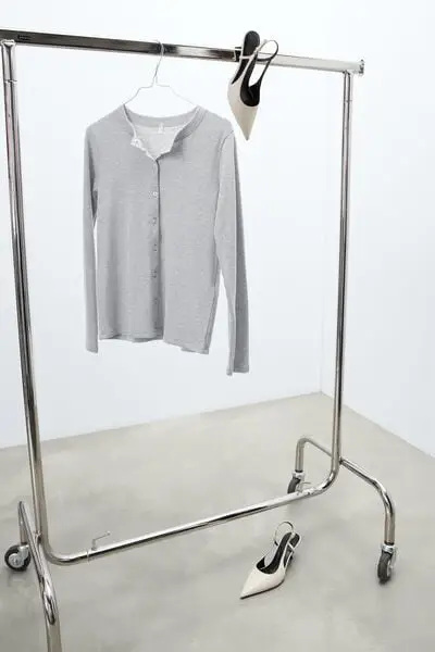 Intimissimi Cardigan a Costine in Cotone Lamè Donna Grigio