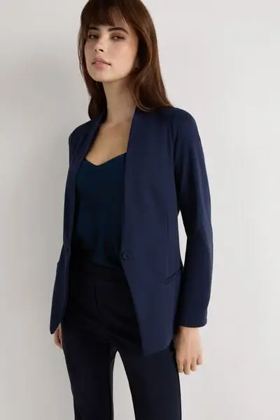 Intimissimi Giacca in Cotone Pesante con Bottone Donna Blu