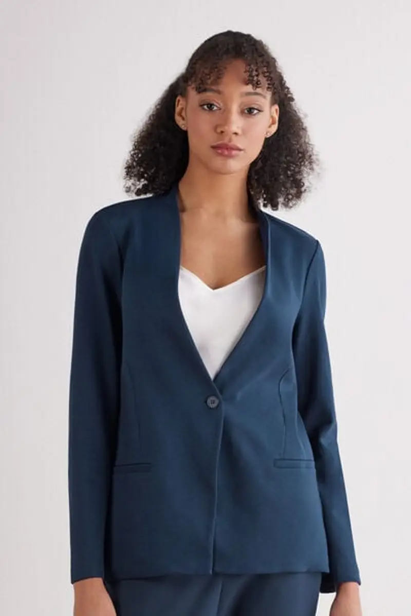 Intimissimi Giacca in Cotone Pesante con Bottone Donna Blu