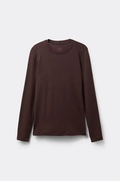 Intimissimi Maglia Manica Lunga Girocollo 100% Lana Merino Donna Marrone