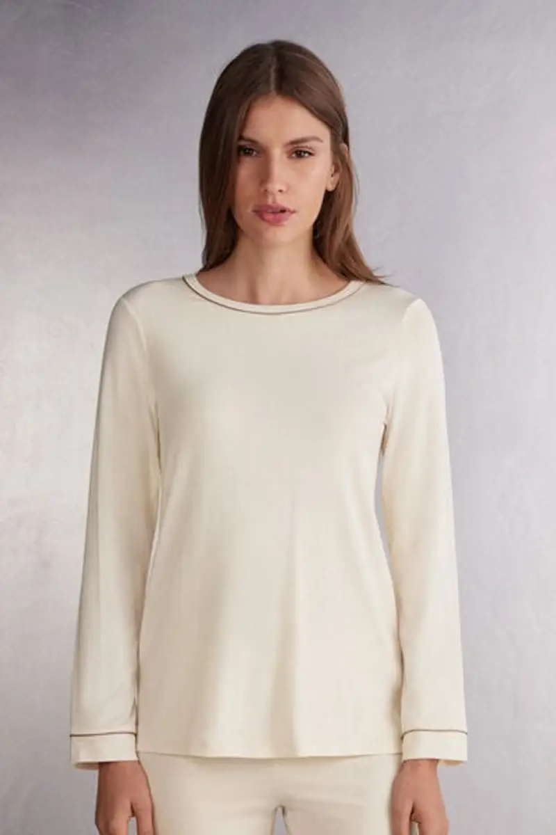 Intimissimi Maglia Manica Lunga in Modal Donna Naturale