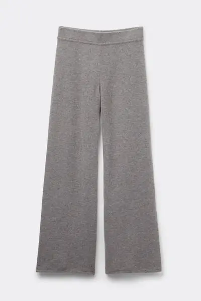 Intimissimi Pantaloni Lunghi a Palazzo 100% Cashmere Donna Grigio