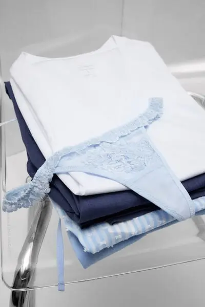 Intimissimi Perizoma con Fianchetto in Pizzo Pretty Flowers Donna Azzurro