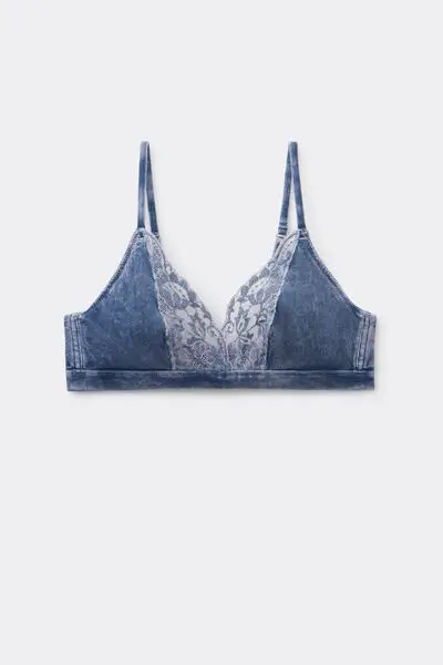 Intimissimi Reggiseno Triangolo Emma Denim Romance Donna Blu