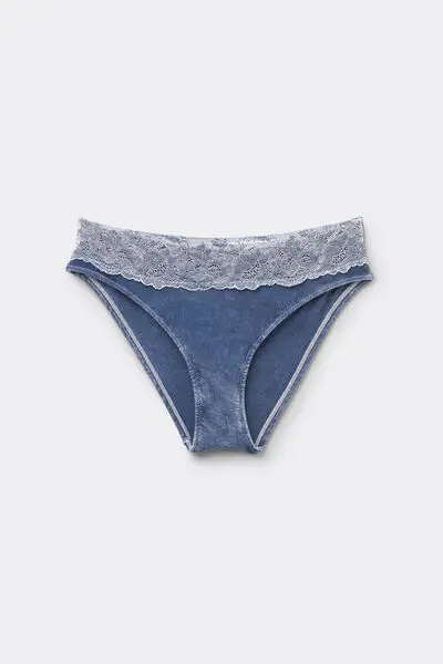 Intimissimi Slip Denim Romance Donna Blu