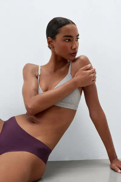 Intimissimi Slip in Cotone Senza Cuciture Donna Viola