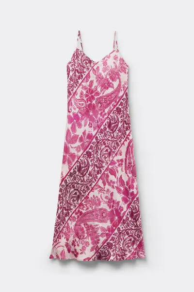 Intimissimi Sottoveste Lunga in Raso di Viscosa Brighten Your Day Donna Stampa