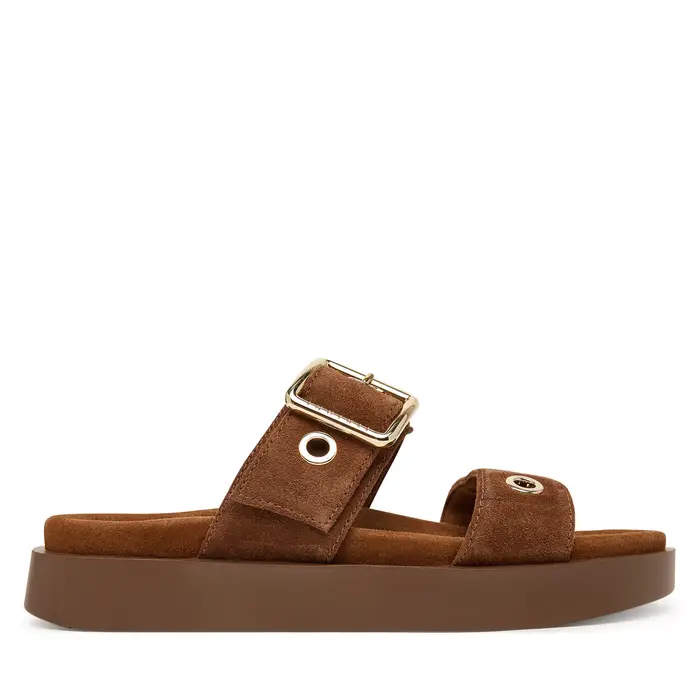 Inuikii Ciabatte Tilda Buckle 1004 003 0631 Marrone scuro
