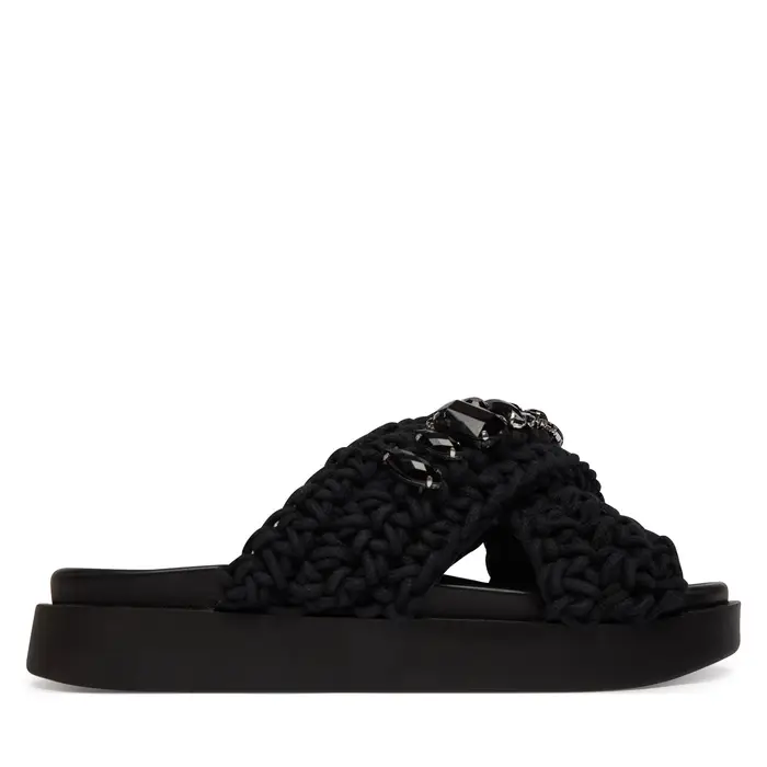 Inuikii Ciabatte Woven Stones 1004 003 0073 Nero