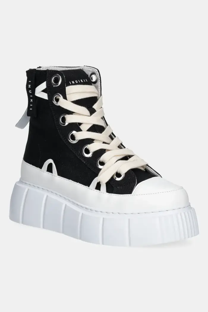 Inuikii scarpe da ginnastica Matilda Canvas High Nero