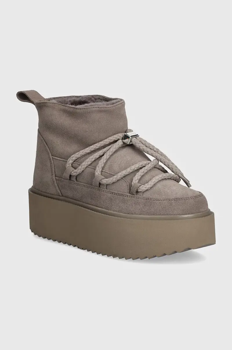 Inuikii stivali da neve in camoscio Classic Low Platform Grigio