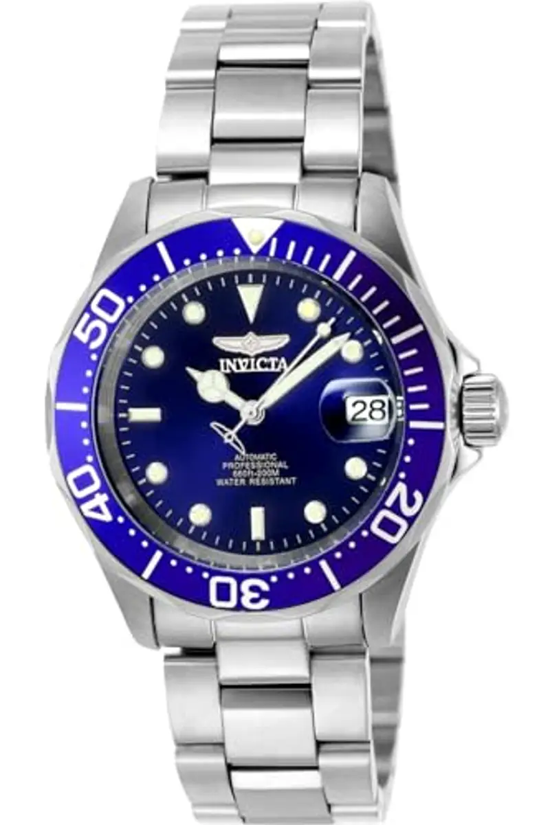 Invicta Pro Diver Orologio da Uomo in acciaio inossidabile con movimento Automatico - 40mm, Blu/Argento
