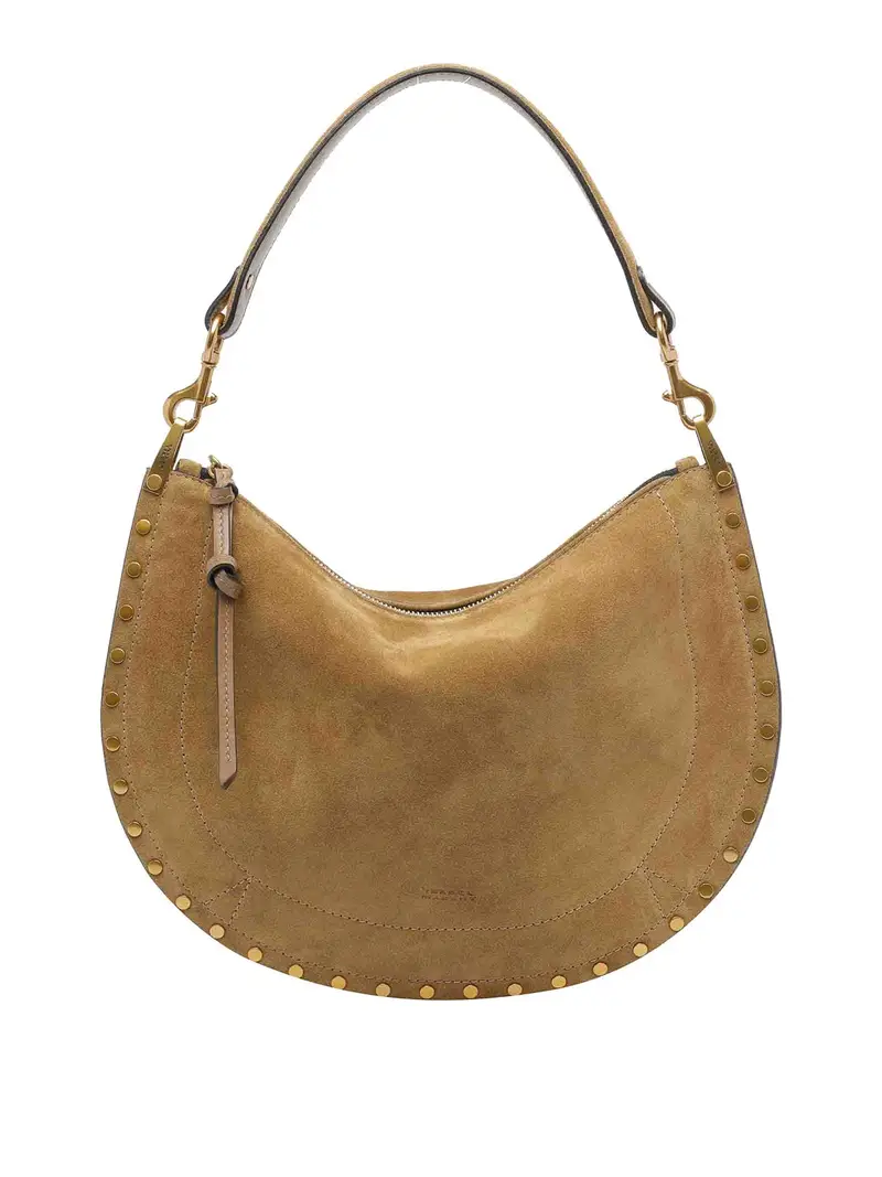 Isabel Marant BEIGE Oskan morbido zip a tracolla