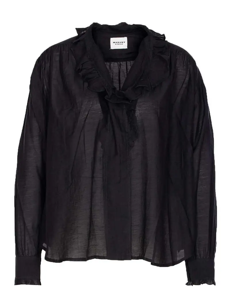 Isabel Marant Etoile Camicia nera Pamias Nero