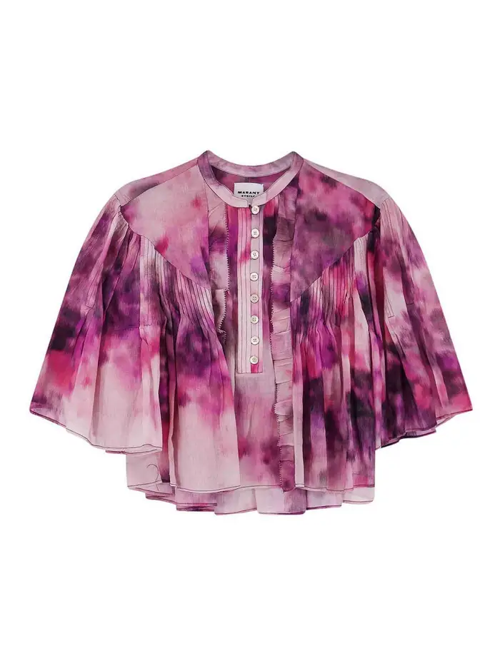 Isabel Marant Etoile Camicia Veelia In Cotone Organico Color Carne E Neutri