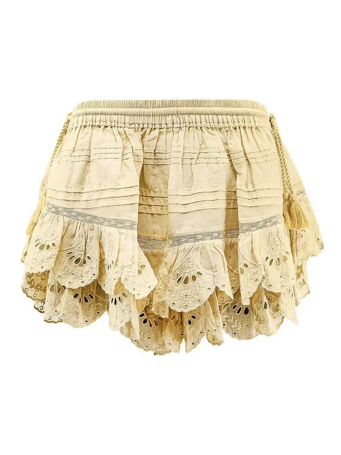 Isabel Marant Etoile Shorts Puria In Cotone Organico Giallo