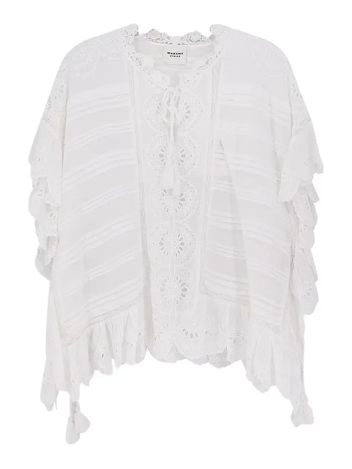 Isabel Marant Etoile Top Payton In Cotone Organico Bianco