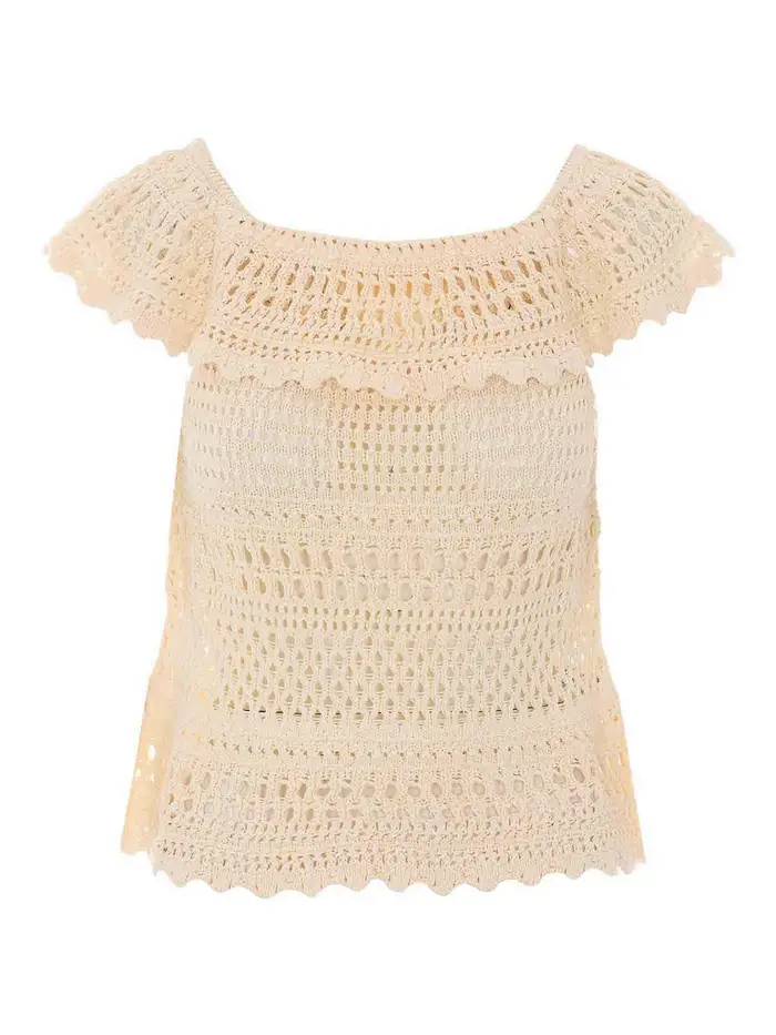 Isabel Marant Etoile Top Zaelle EcrÃ¹ Beige