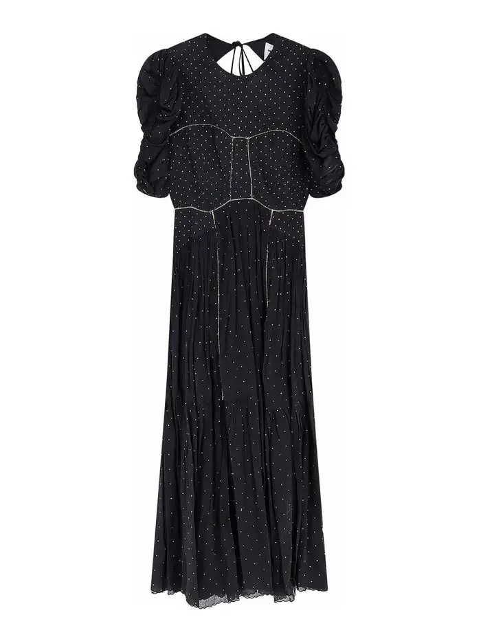 Isabel Marant Etoile Vestito Sichene A Pois Nero