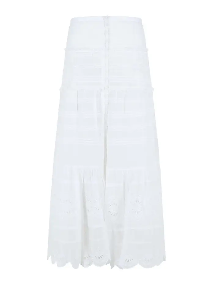 Isabel Marant Gonna Paoline in cotone bianco