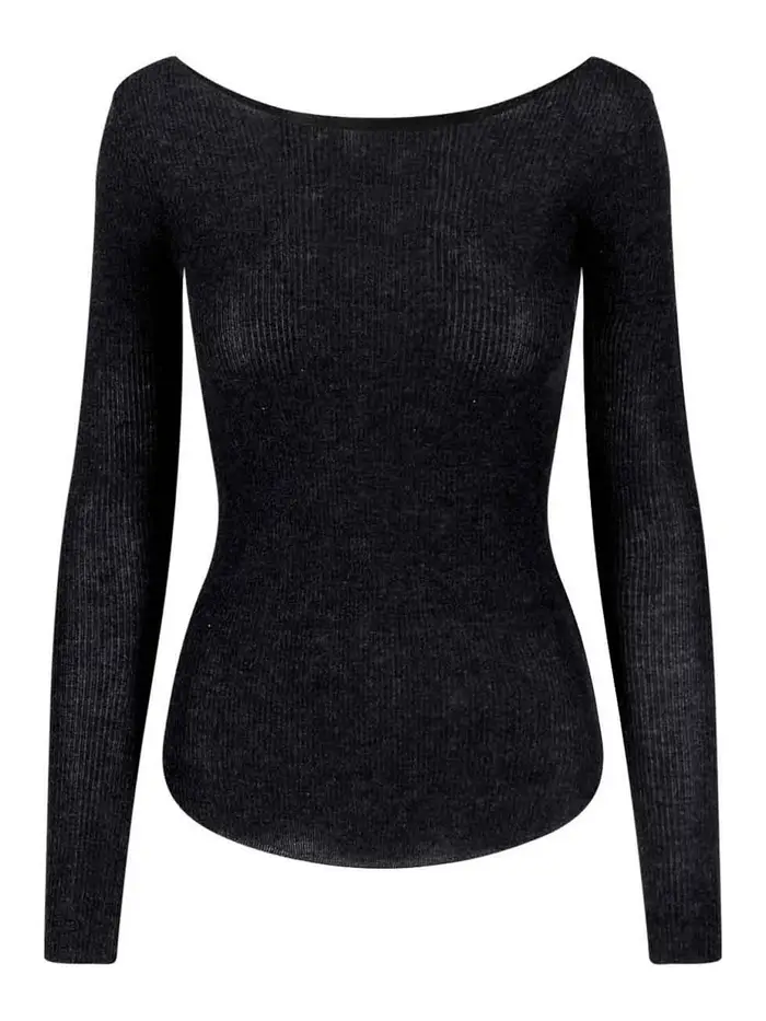 Isabel Marant Maglia In Misto Cashmere E Seta Nero