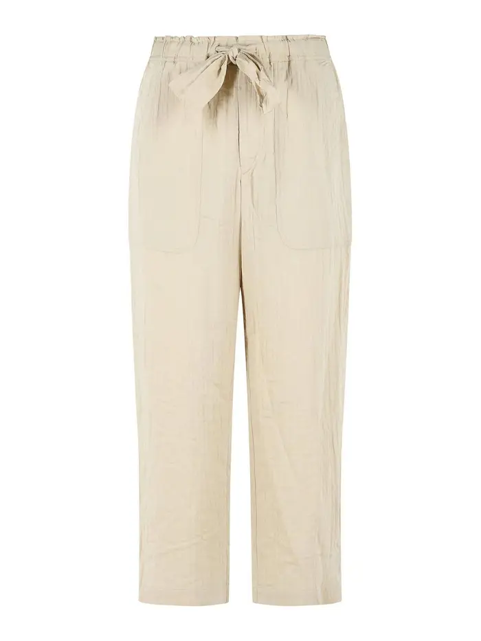 Pantaloni Bilna in misto cotone beige