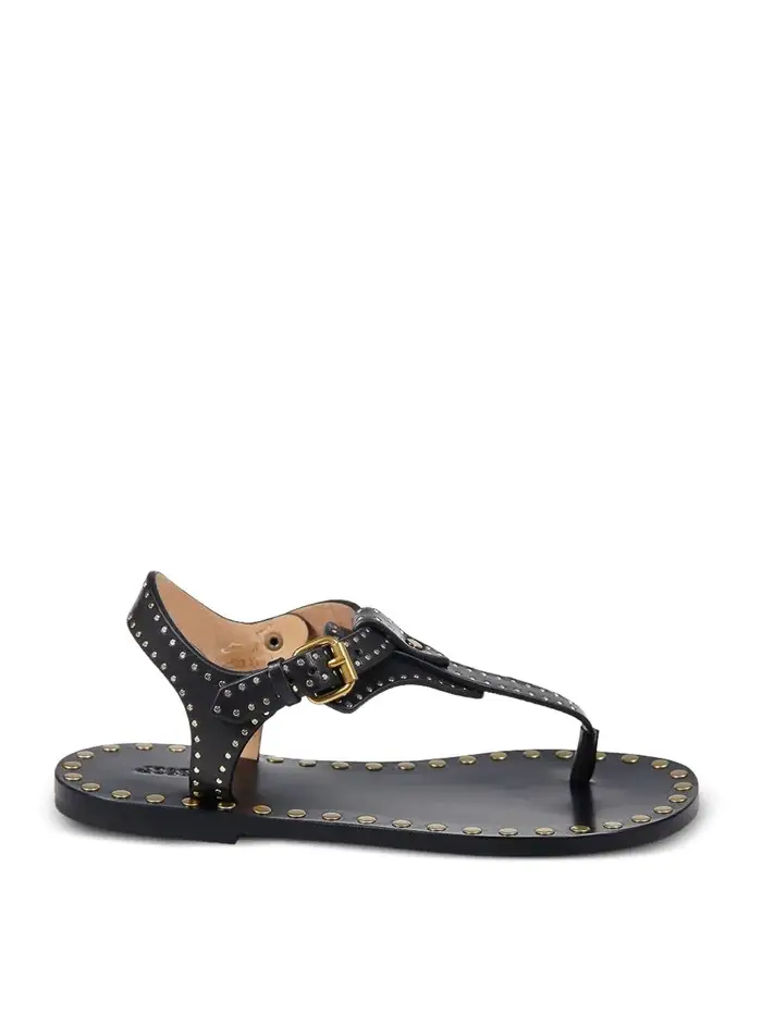 Isabel Marant Sandali piatti con borchie Joonya Nero