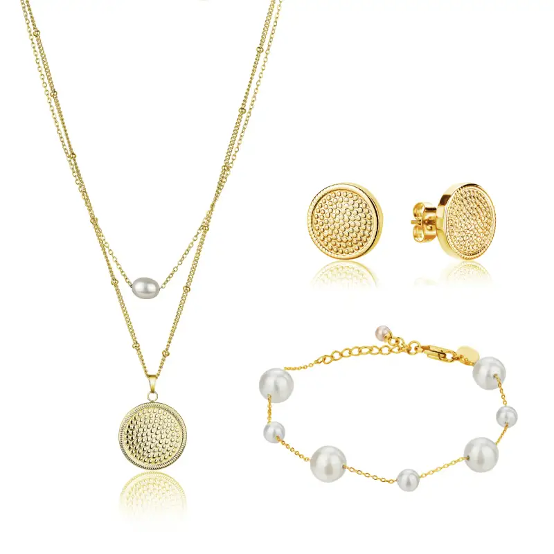 Isabella Ford Set di collana, bracciale e orecchini Hilda Pearl