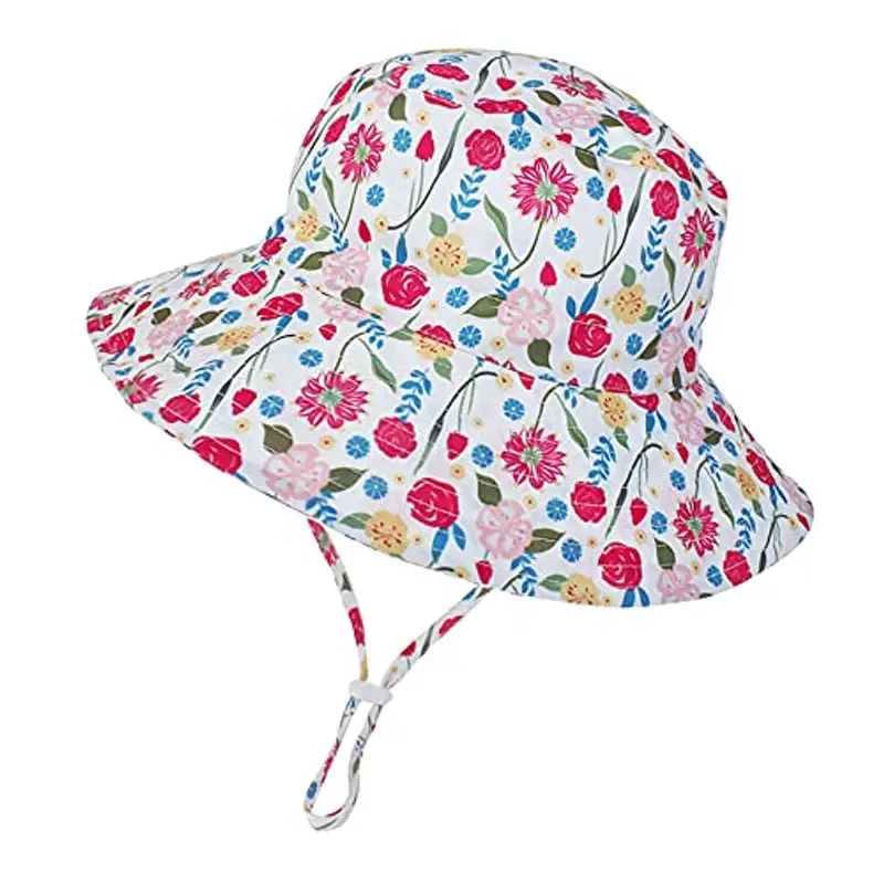ISIYINER Cappello da Sole per Bambini Ragazze Regolabile Anti-UV