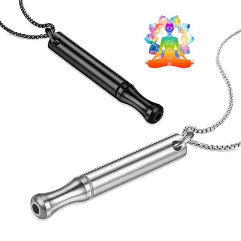 J.Fée Set 2 Collane Acciaio Inox per Respirazione