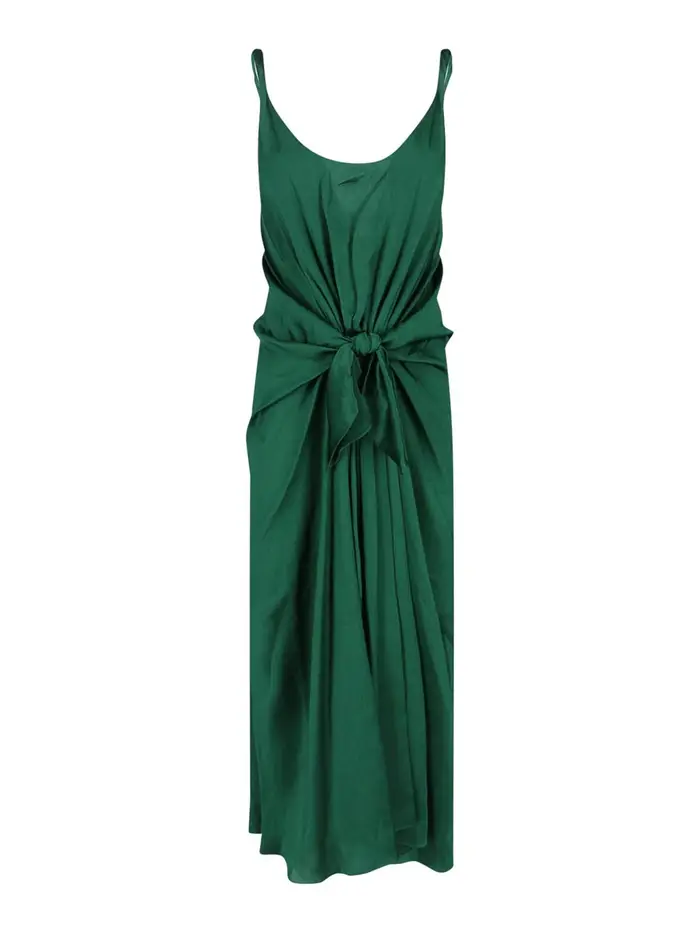 J W Anderson Abito midi in seta Verde