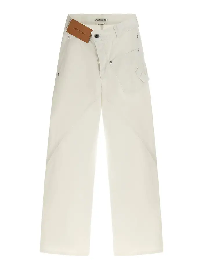 J W Anderson Jeans da lavoro intrecciati Bianco