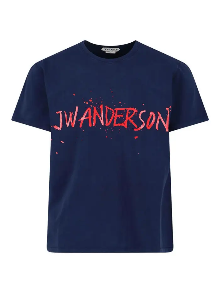 J W Anderson T-shirt logo Blu