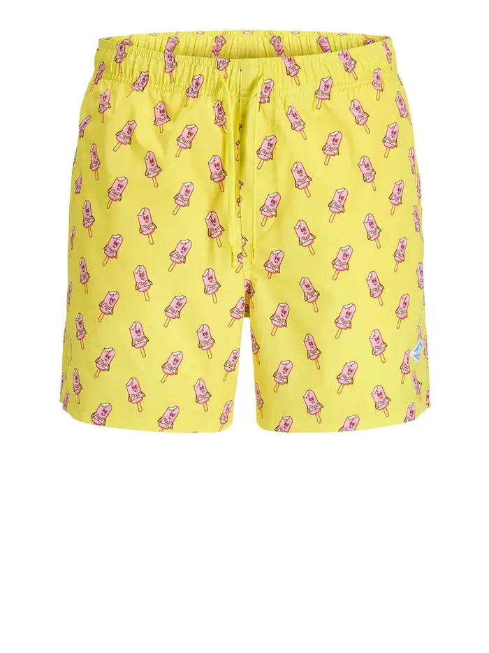 shorts mare jack e jones da uomo - giallo