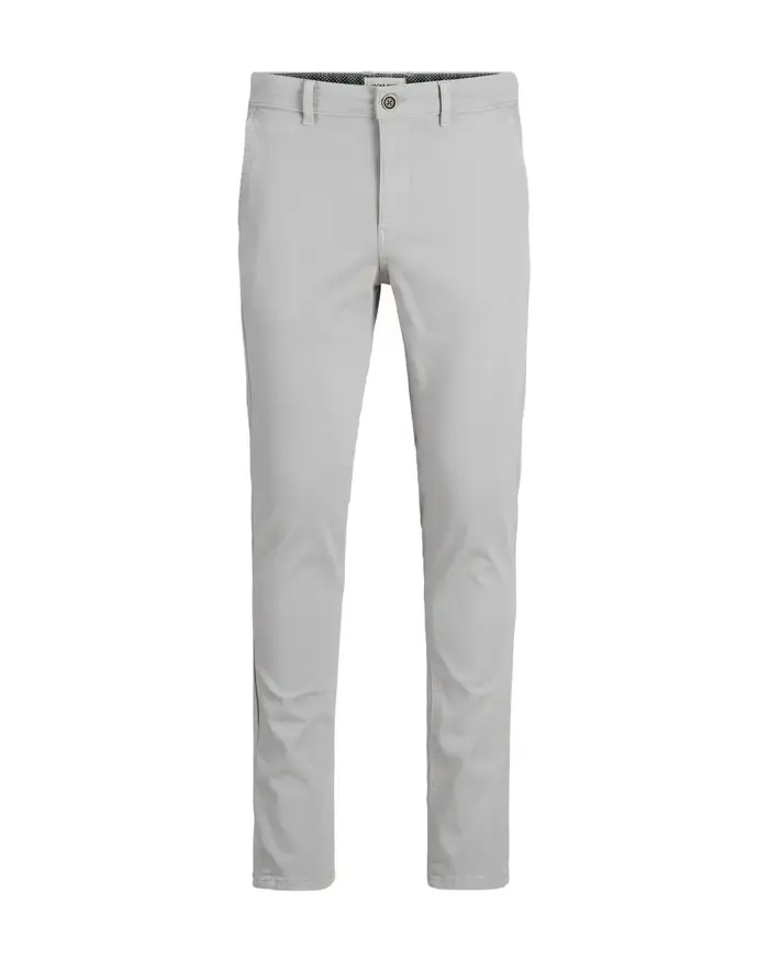 Pantalone chino grigio slim fit in cotone stretch armaturato