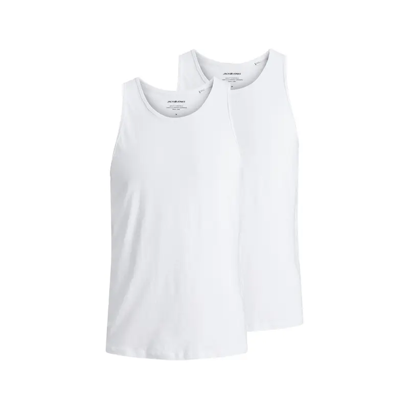 Jack & Jones Set di 2 tank top Basic 12133910 Bianco Regular Fit