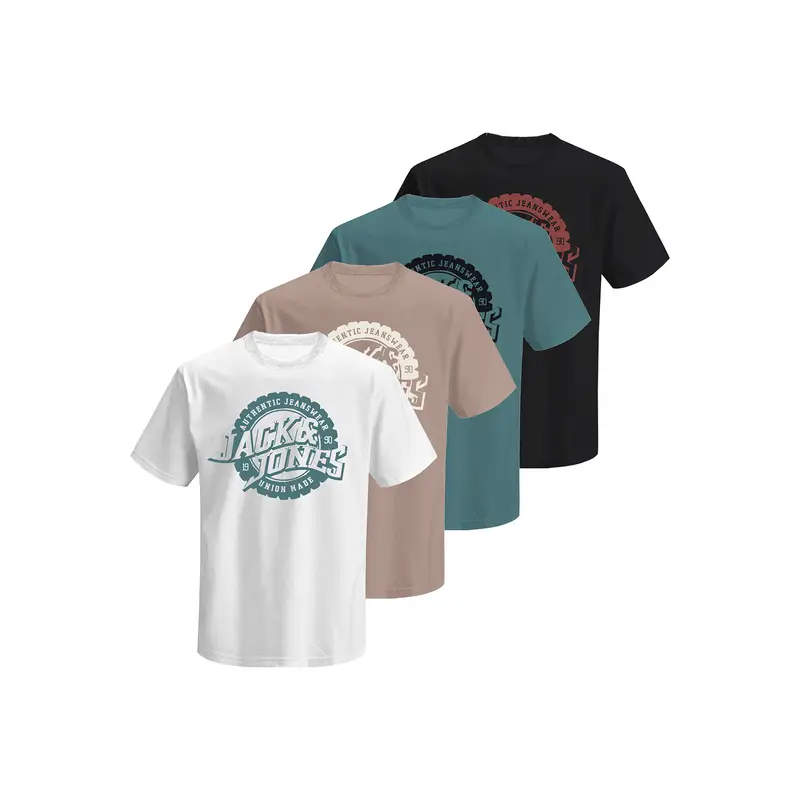 Jack & Jones Set di 4 T-shirt Blubaron 12291659 Multicolore Regular Fit