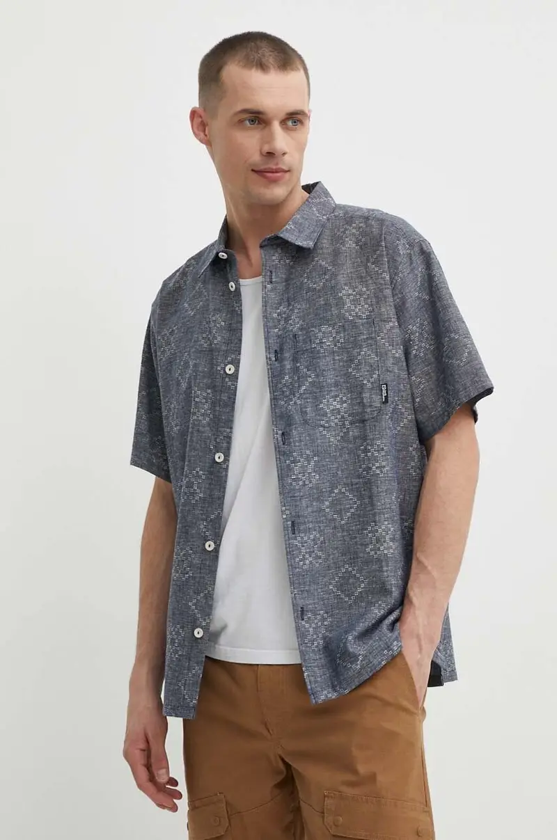 Jack Wolfskin camicia Karana uomo colore blu