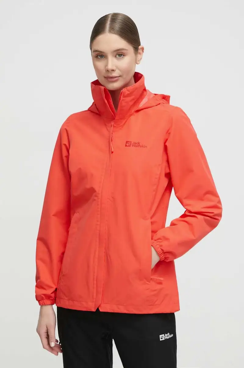 Jack Wolfskin giacca da esterno Stormy Point colore rosso