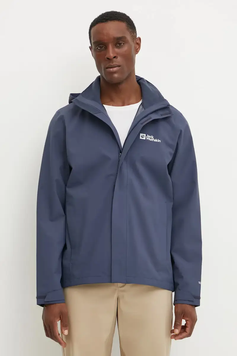 Jack Wolfskin giacca impermeabile Trailtime 2L uomo colore blu A63903